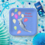 Happy Birthday Dolphin Papieren Bordje (Feest)