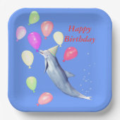 Happy Birthday Dolphin Papieren Bordje (Voorkant)