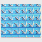 Happy Birthday Dolphin Wrapping Paper Cadeaupapier (Vlak)