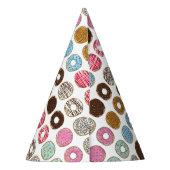 Happy Birthday Donuts Pink and Chocolate Party Pet Feesthoedjes (Achterkant)