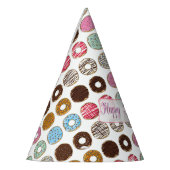 Happy Birthday Donuts Pink and Chocolate Party Pet Feesthoedjes (Links)