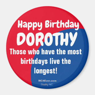Happy Birthday DOROTHY-koelkast Magnet