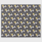 Happy Birthday Dot Bone Cadeaupapier (Vlak)