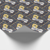 Happy Birthday Dot Bone Cadeaupapier (Hoek)