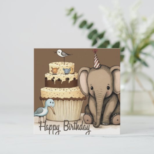 Happy Birthday-douanekaart (Staand voorkant)