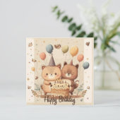 Happy Birthday-douanekaart (Staand voorkant)