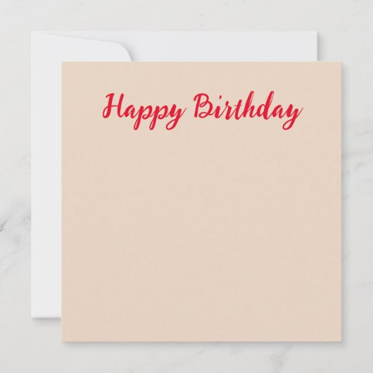 Happy Birthday-douanekaart (Achterkant)