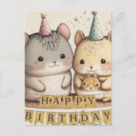 Happy Birthday-douanekaart Briefkaart
