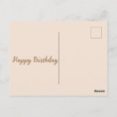 Happy Birthday-douanekaart Briefkaart (Achterkant)