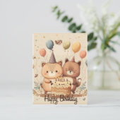 Happy Birthday-douanekaart Briefkaart (Staand voorkant)