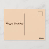 Happy Birthday-douanekaart Briefkaart (Achterkant)