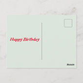 Happy Birthday-douanekaart Briefkaart (Achterkant)