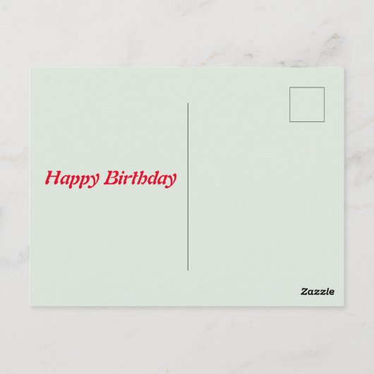 Happy Birthday-douanekaart Briefkaart (Achterkant)