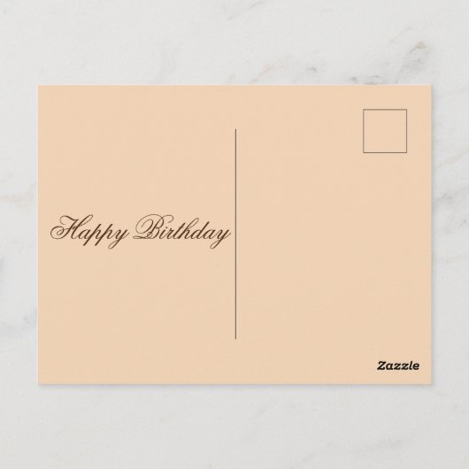 Happy Birthday-douanekaart Briefkaart (Achterkant)