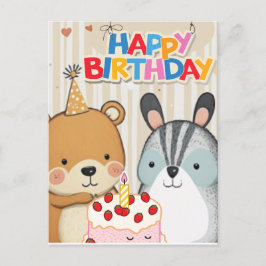 Happy Birthday-douanekaart Briefkaart