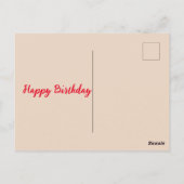 Happy Birthday-douanekaart Briefkaart (Achterkant)