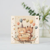 Happy Birthday-douanekaart Kaart (Staand voorkant)