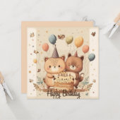 Happy Birthday-douanekaart Kaart (Voorkant / Achterkant in situ)