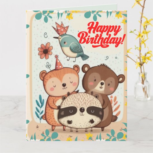 Happy Birthday-douanekaart Kaart (Gele Bloem)