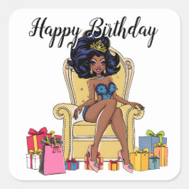 Happy Birthday Drag Queen Vierkante Sticker