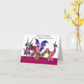 Happy Birthday Dragon Beast Vriend Kaart (Gele Bloem)