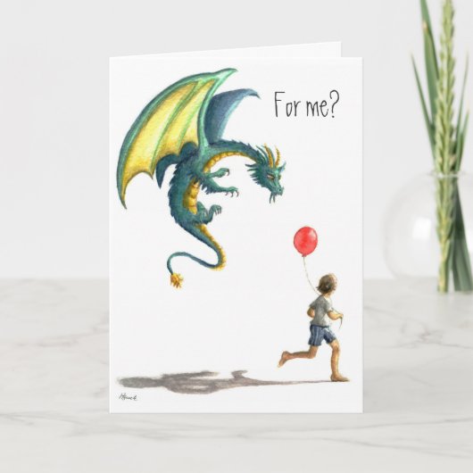 Happy Birthday Dragon Kaart (Voorkant)