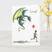 Happy Birthday Dragon Kaart (Gele Bloem)