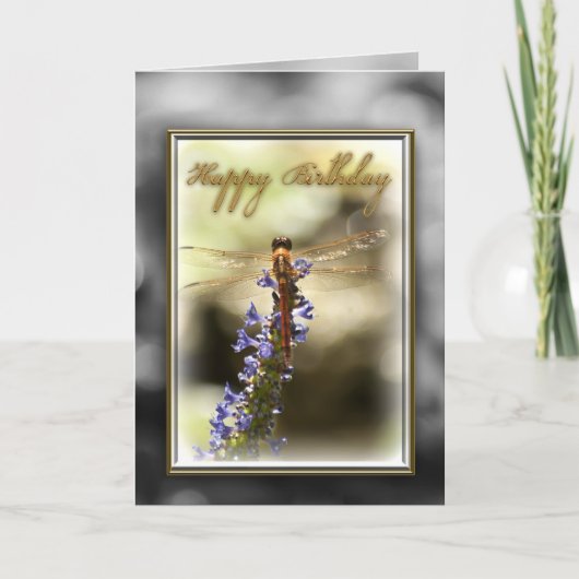 Happy Birthday Dragonfly-kaart Kaart (Voorkant)