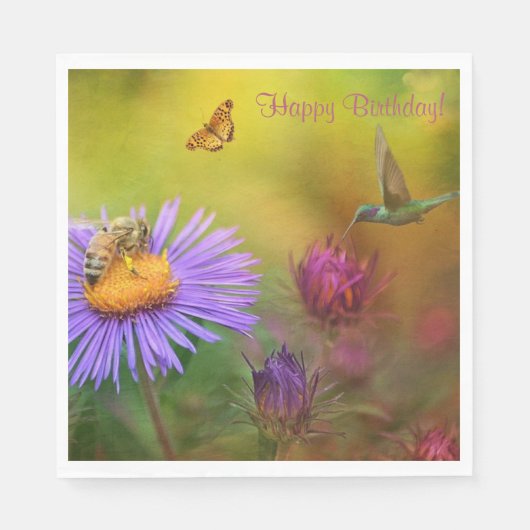 Happy Birthday Dreamweaver Garden Servet (Voorkant)