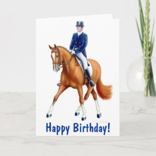 Happy Birthday Dressage Horse Card Kaart