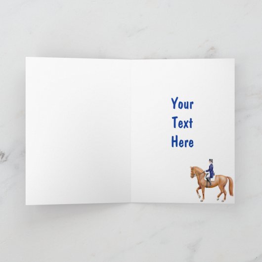 Happy Birthday Dressage Horse Kaart (Binnen)