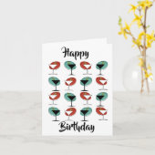 Happy Birthday drink wenskaart Kaart (Gele Bloem)