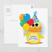 Happy Birthday Duck Briefkaart (Voorkant / Achterkant)