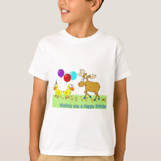 Happy Birthday Duck Moose T-shirt