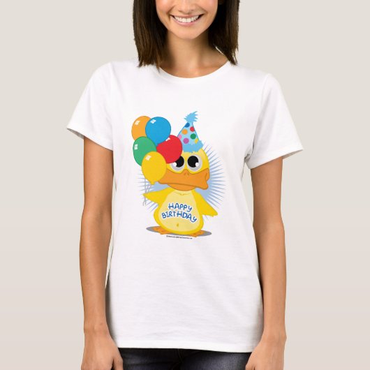 Happy Birthday Duck T-shirt (Voorkant)