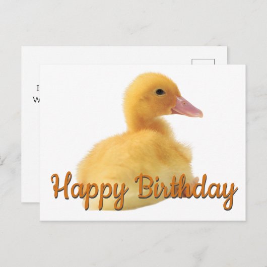 Happy Birthday Ducking Briefkaart (Voorkant / Achterkant)
