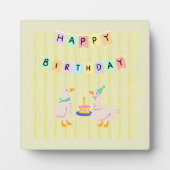 Happy Birthday Duckling Banner Fotoplaat (Voorkant)