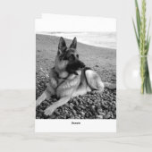 Happy Birthday Duitse Shepherd Puppy Dog Card Kaart (Achterkant)