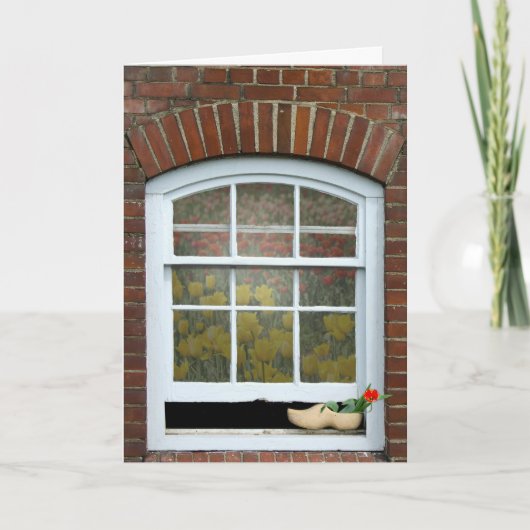 Happy Birthday Dutch Window Kaart (Voorkant)