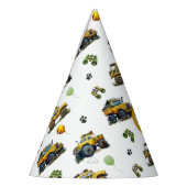 Happy Birthday Dynamic Duo Monster Truck Twin Boys Feesthoedjes (Links)