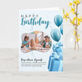 Happy Birthday Editable Greeting Card | Personaliz Kaart (Gele Bloem)