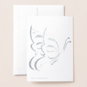 Happy Birthday - een vette zilveren vlinder Folie Kaarten (Met envelop)