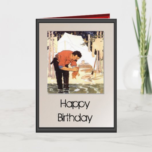 Happy Birthday - Een vis schoonmaken voor het avon Kaart (Voorkant)