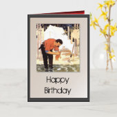 Happy Birthday - Een vis schoonmaken voor het avon Kaart (Gele Bloem)