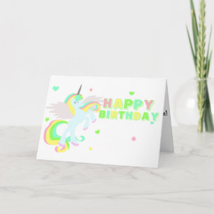 Happy Birthday Eenhoorn Kaart