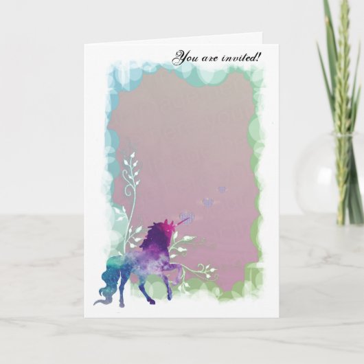 Happy Birthday Eenhoorn Sjabloon (Voorkant)