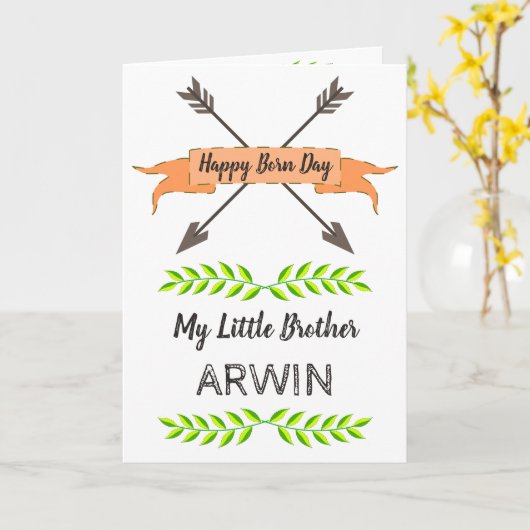 Happy Birthday Eenvoudige en vreugdevolle Kaart (Gele Bloem)