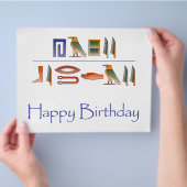 Happy Birthday Egyptian Hieroglyphics Flyers (Hand)