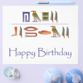Happy Birthday Egyptian Hieroglyphics Flyers (Enkel)