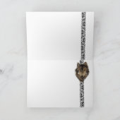 Happy Birthday Eigen naam Wild Gray Wolf Head Kaart (Binnen)